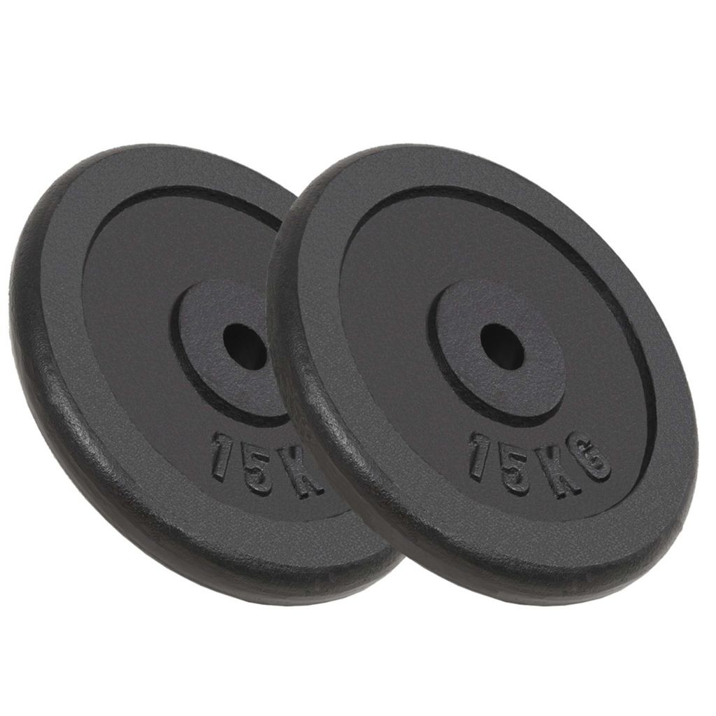 Weight Plates 2 pcs 30 kg Cast Iron 10 Weight Plates 2 pcs 30 kg Cast Iron